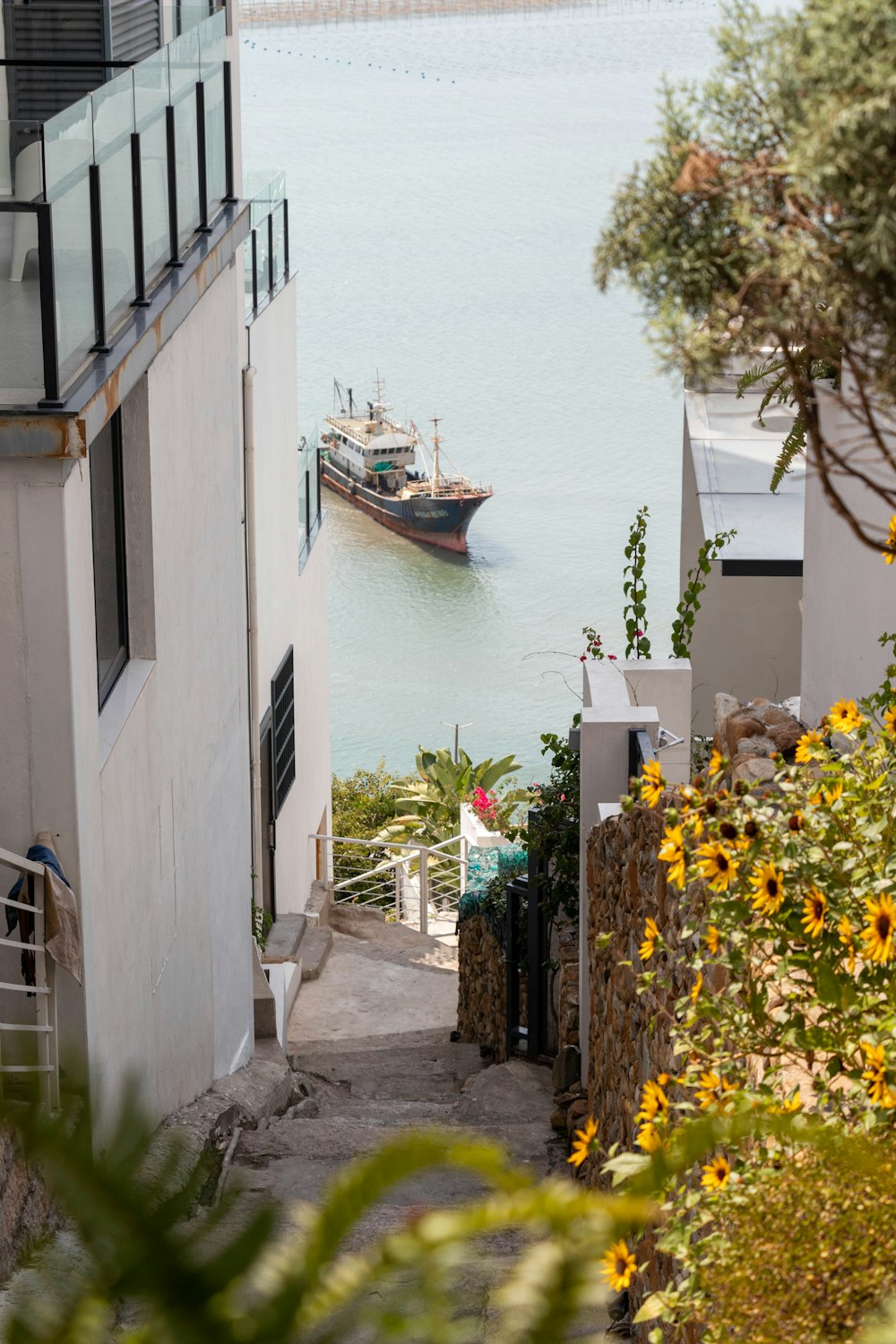 a boat that is floating in the water