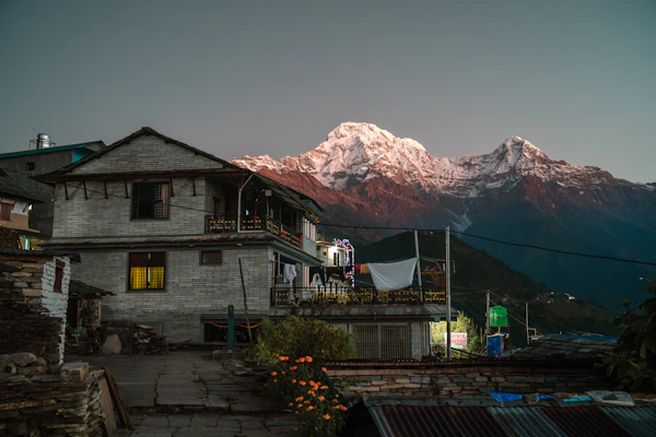 Tadapani Gurung village Nepal valley view