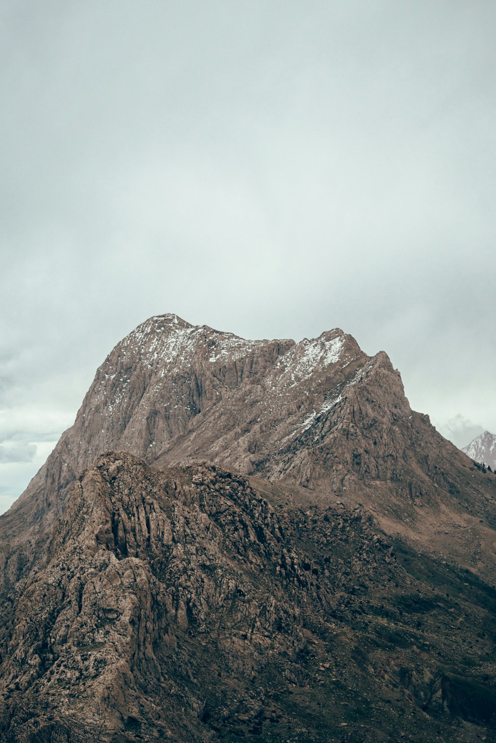 a mountain with snow on top of it