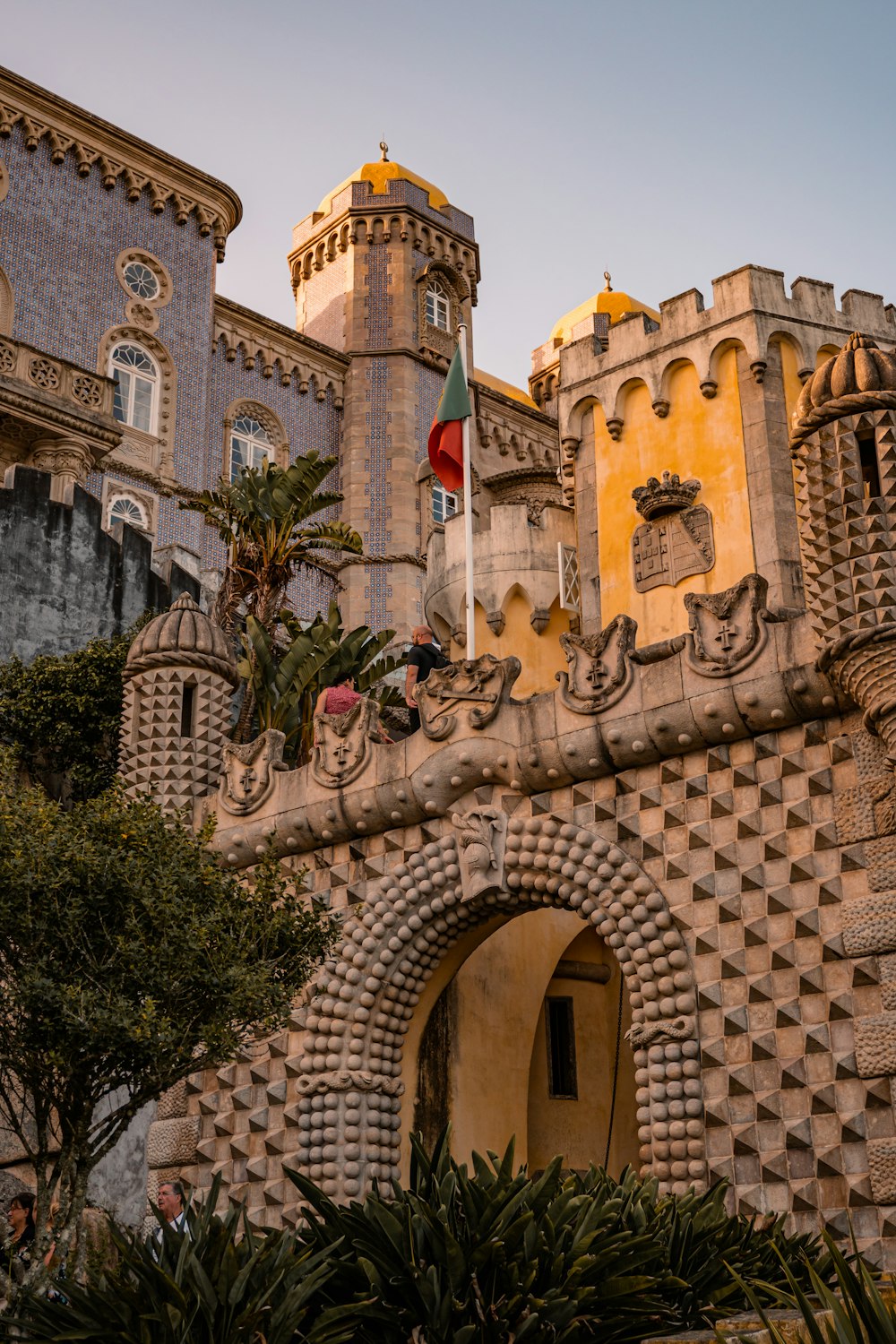 a castle like building with a clock tower