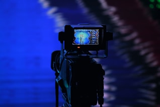 a video camera with a picture of a person on it