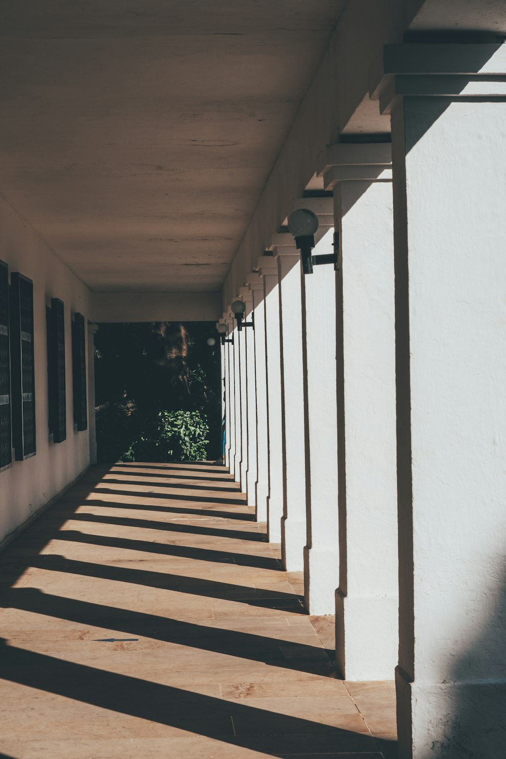 a row of windows on the side of a building