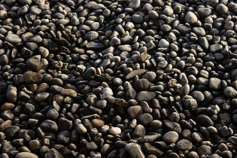 a close up of a bunch of rocks