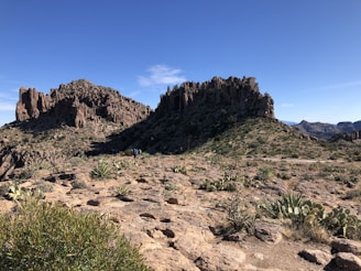 a group of people standing on top of a mountain