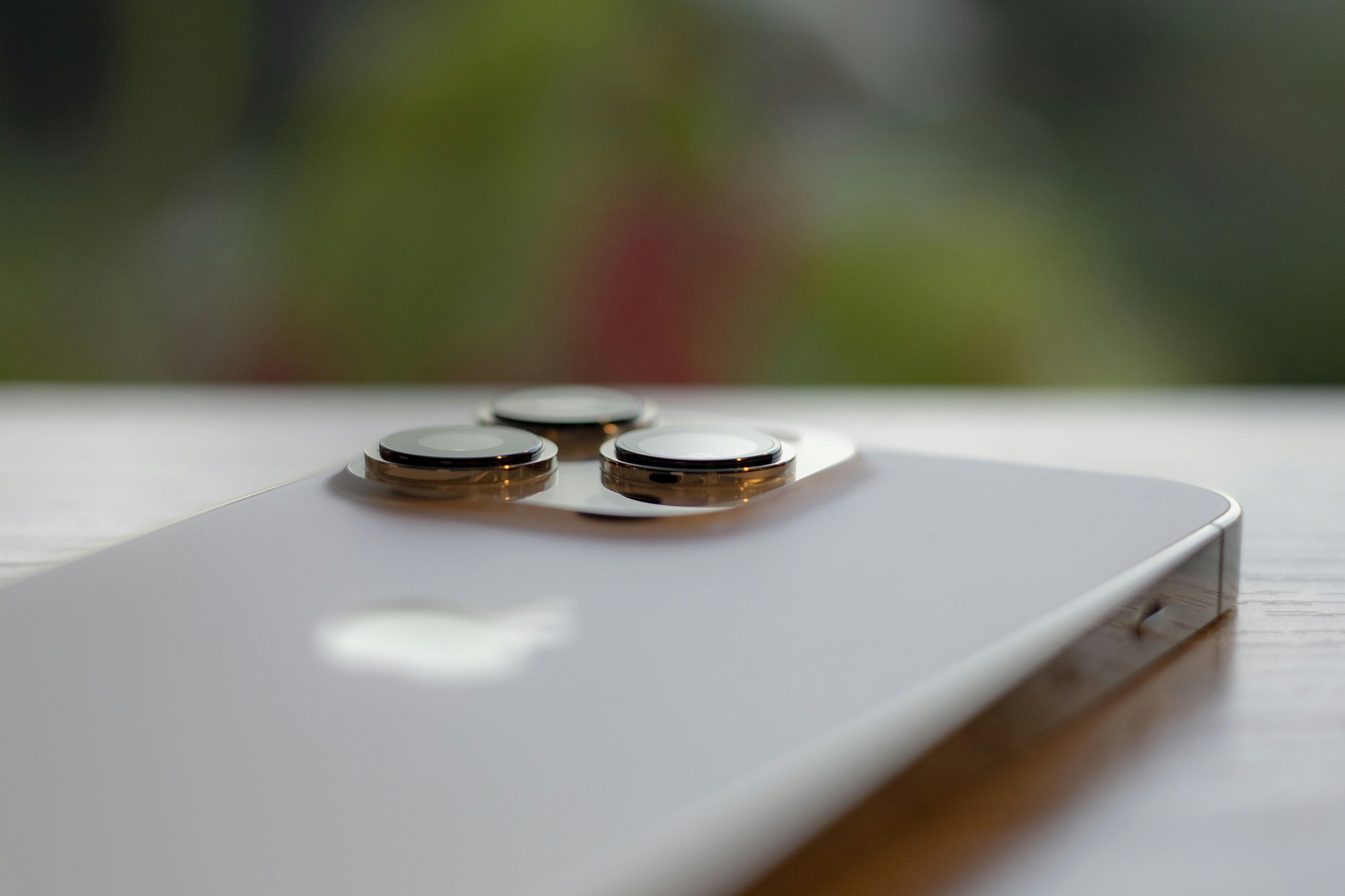 a close up of a cell phone on a table