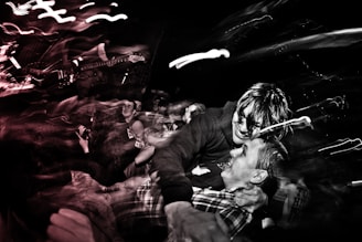 A lively scene showing diverse people happily connecting at a music concert, symbolizing temporary companionship.