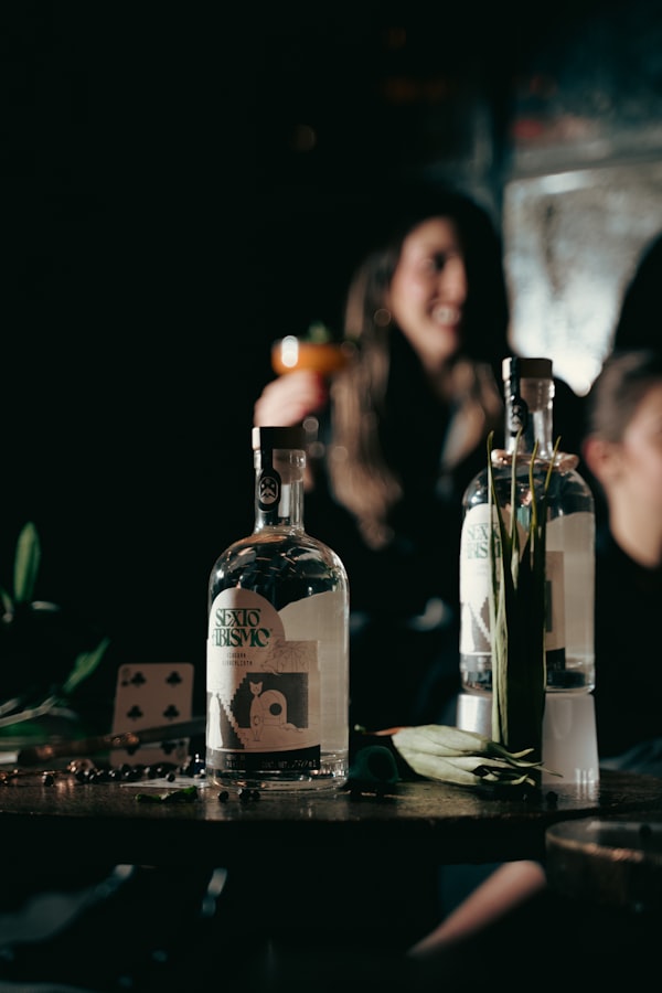 Craft spirits bottle with custom label
