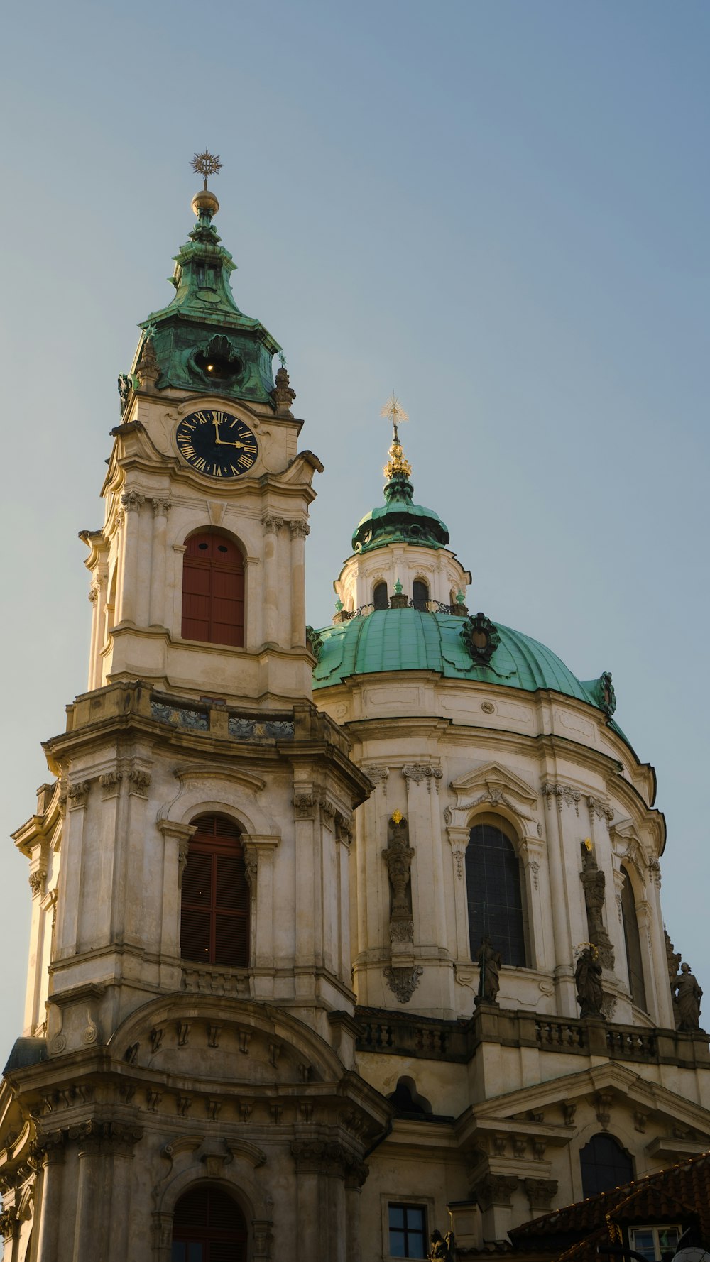 a large building with a clock on the top of it