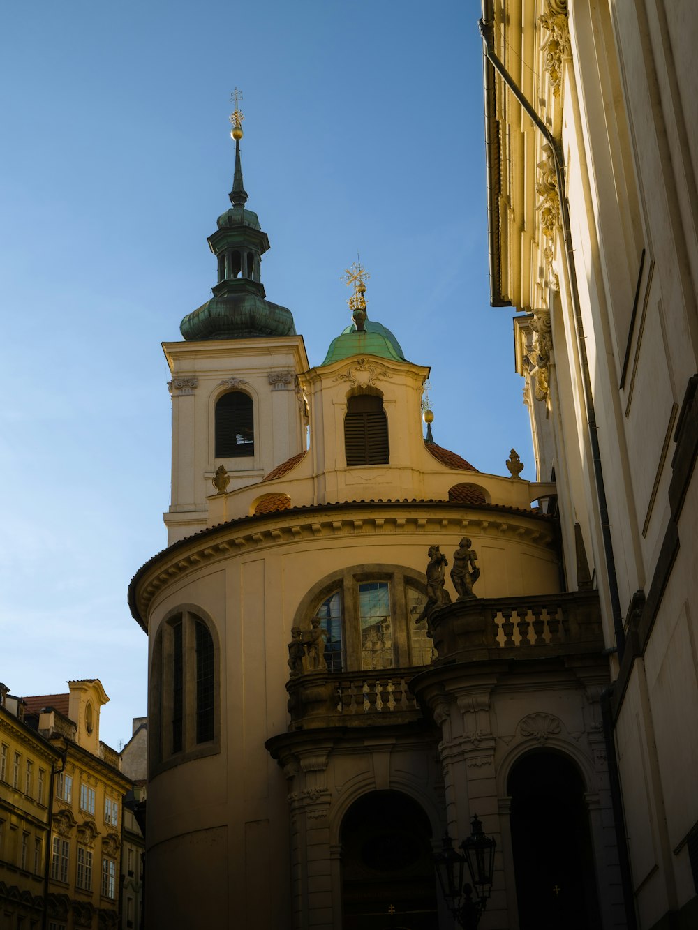 a large building with a clock on the top of it