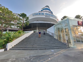 An inviting entrance to a factory outlet mall.