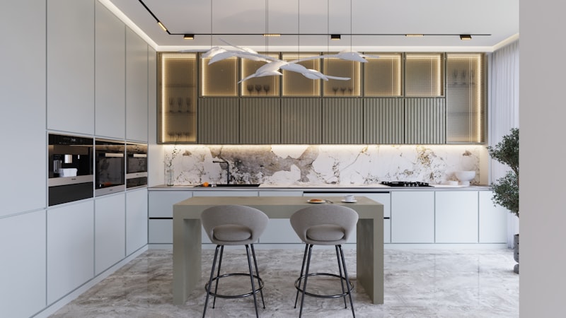 Cozinha remodelada com bancada em pedra