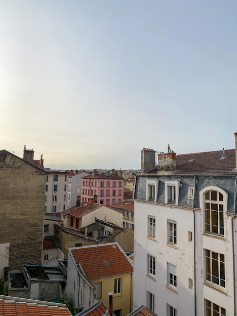 a view of a city from a rooftop