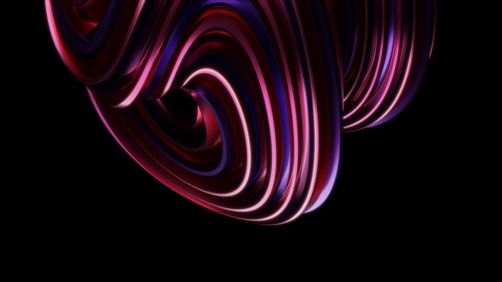 a dark background with pink and purple lines