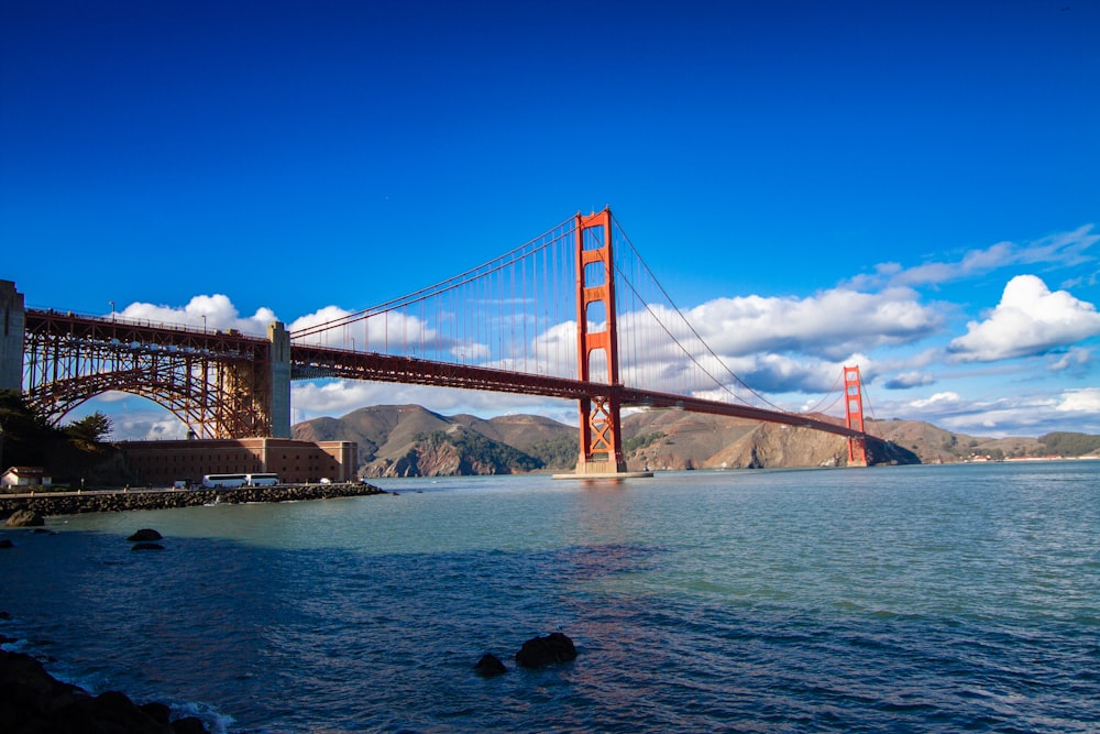 the golden gate bridge spanning the width of the bay