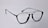 A pair of black-rimmed eyeglasses with a sleek and modern design. The glasses are placed on a plain light background, highlighting their stylish shape and glossy finish.