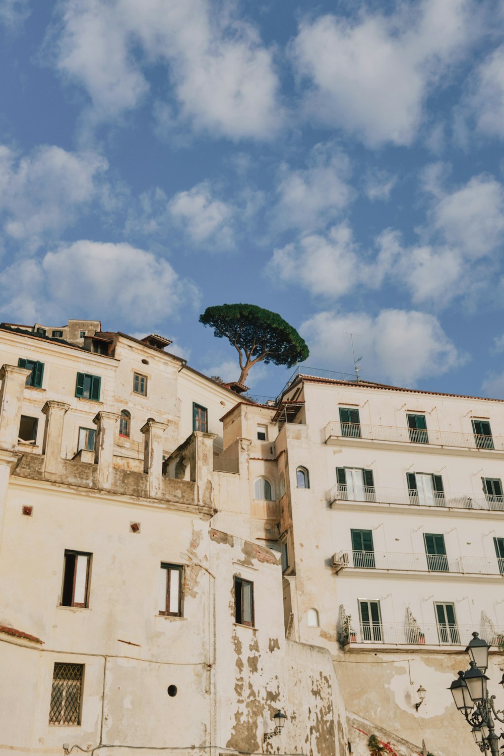 a building with a tree on top of it