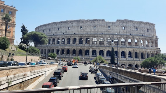 a view of the colossion from across the street