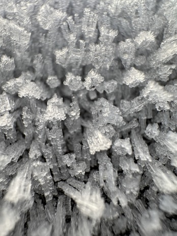Close-up image of sugar crystals shining under bright light.