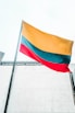 Lithuania flag is flying in the wind