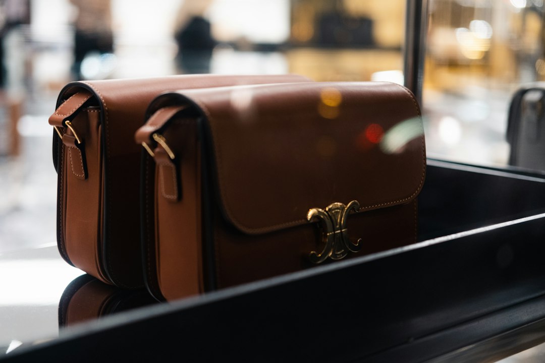 leather handbag closeup