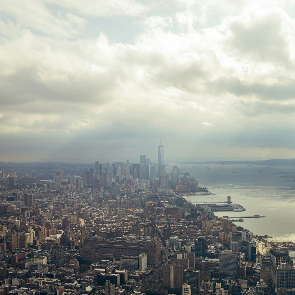 a view of a city and a body of water