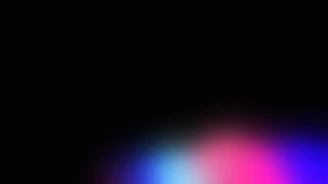 User profile page glowing softly with purple and blue gradient accents on a dark background.