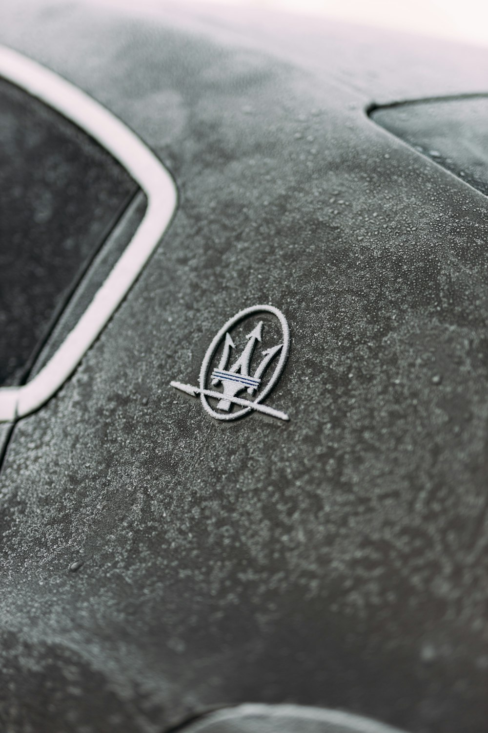 a close up of the emblem on a car