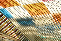 Abstract geometric patterns inspired by Athos Bulcão's artwork in Brasília.