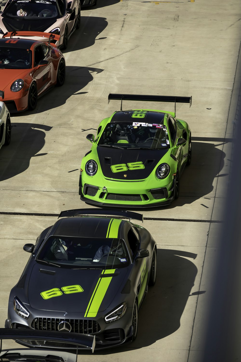 a group of cars parked next to each other