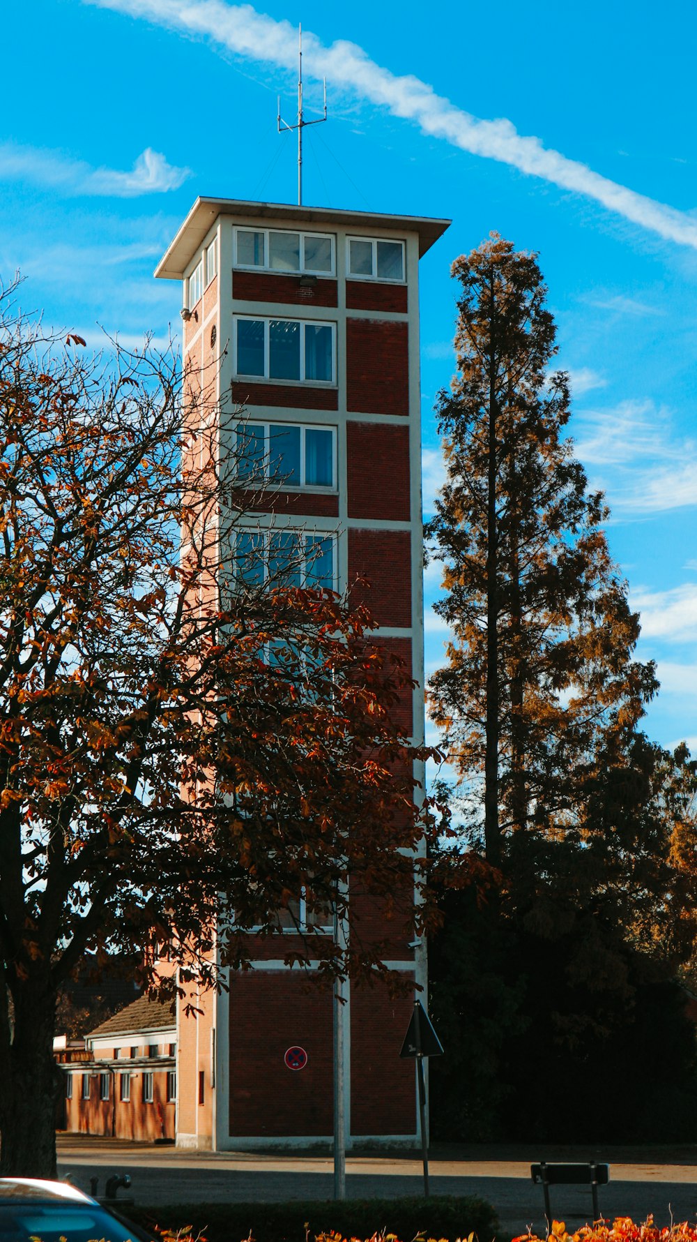 a tall building with a clock on the top of it