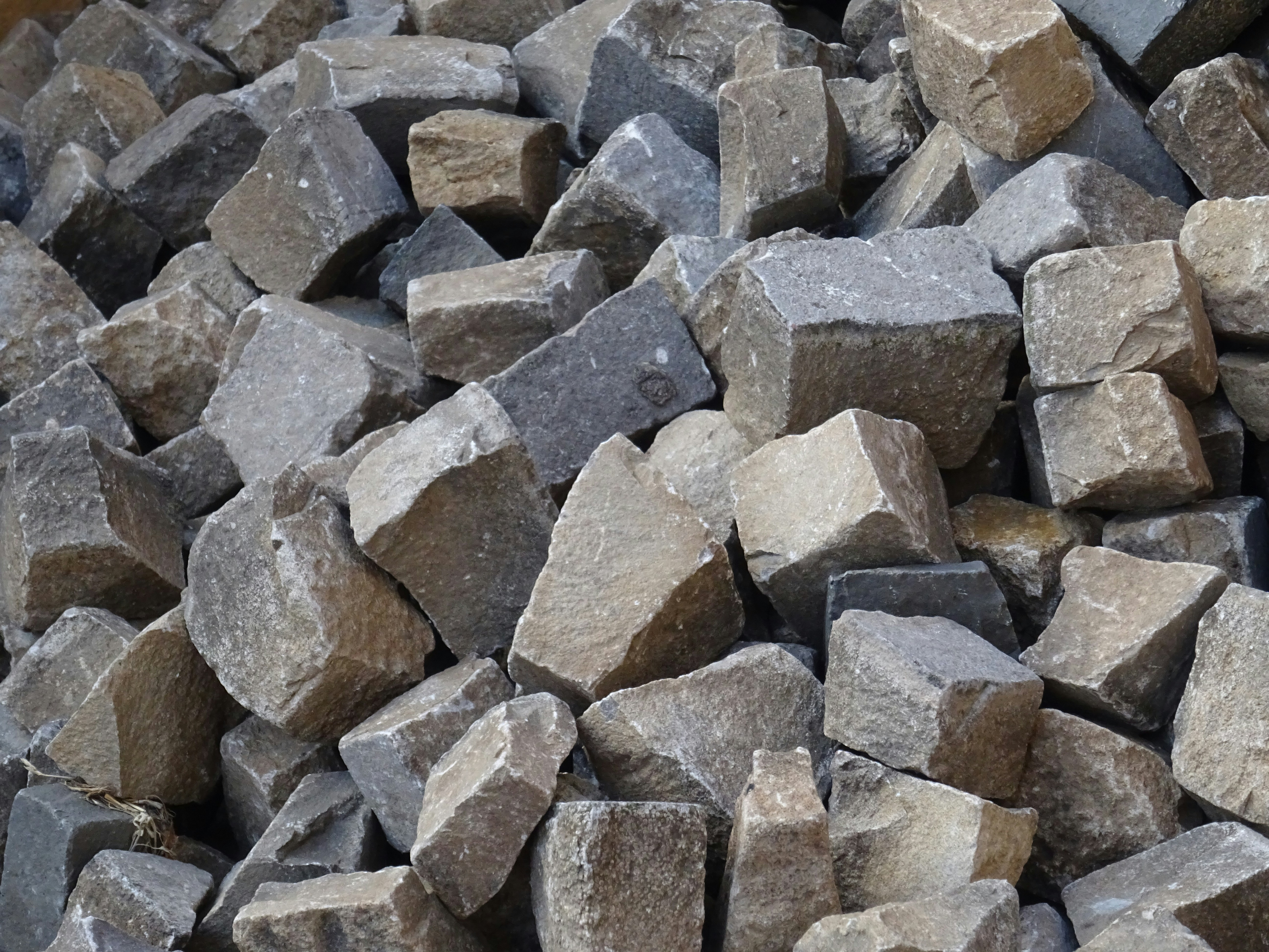 a pile of rocks sitting next to each other