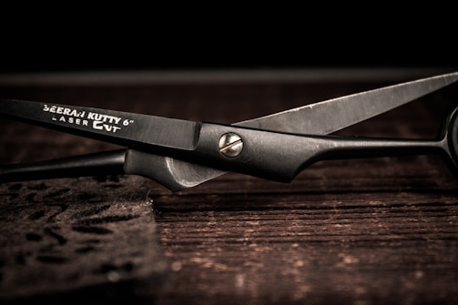 Close-up of finely crafted surgical scissors with gleaming stainless steel blades.