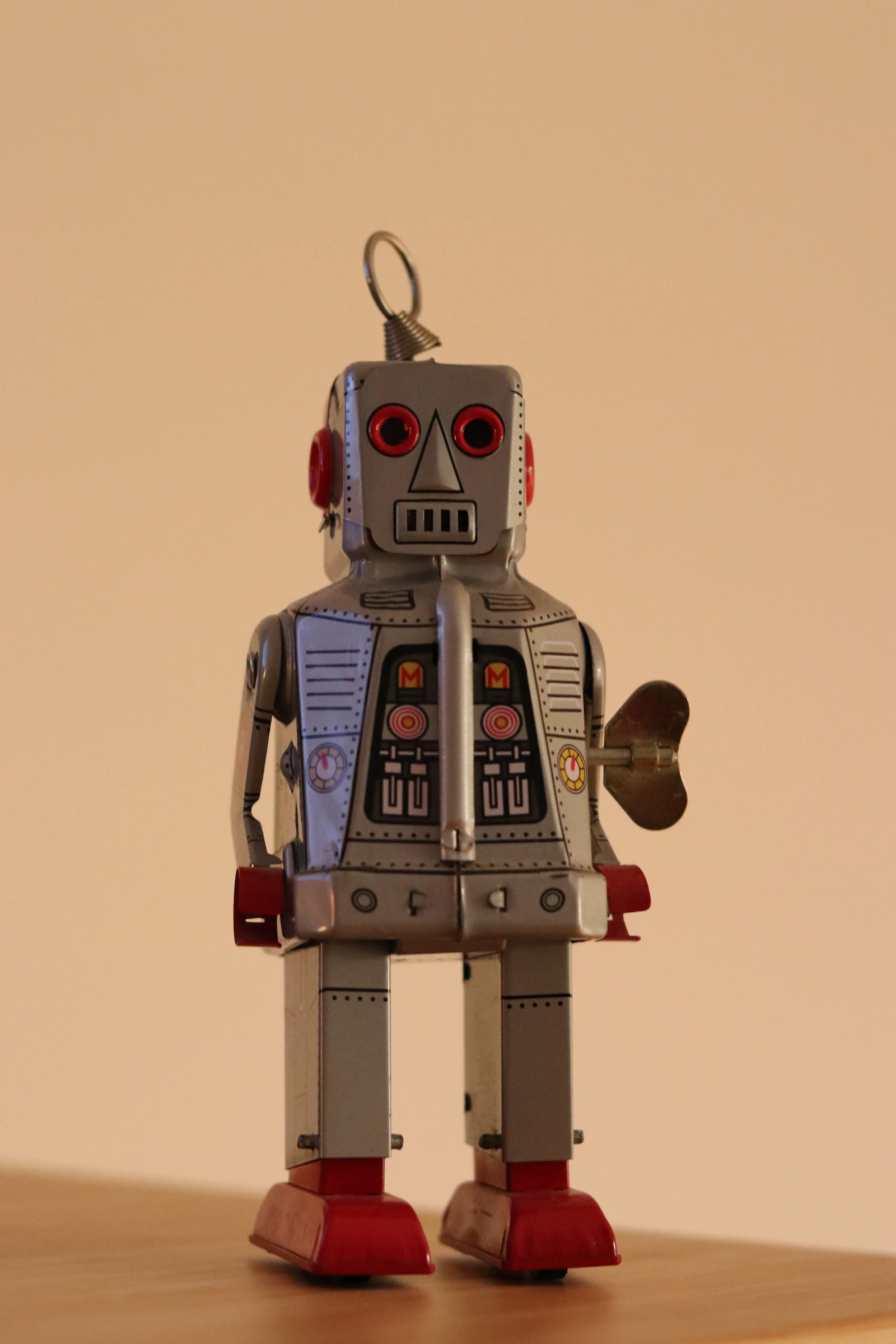 Small desktop robot on a table