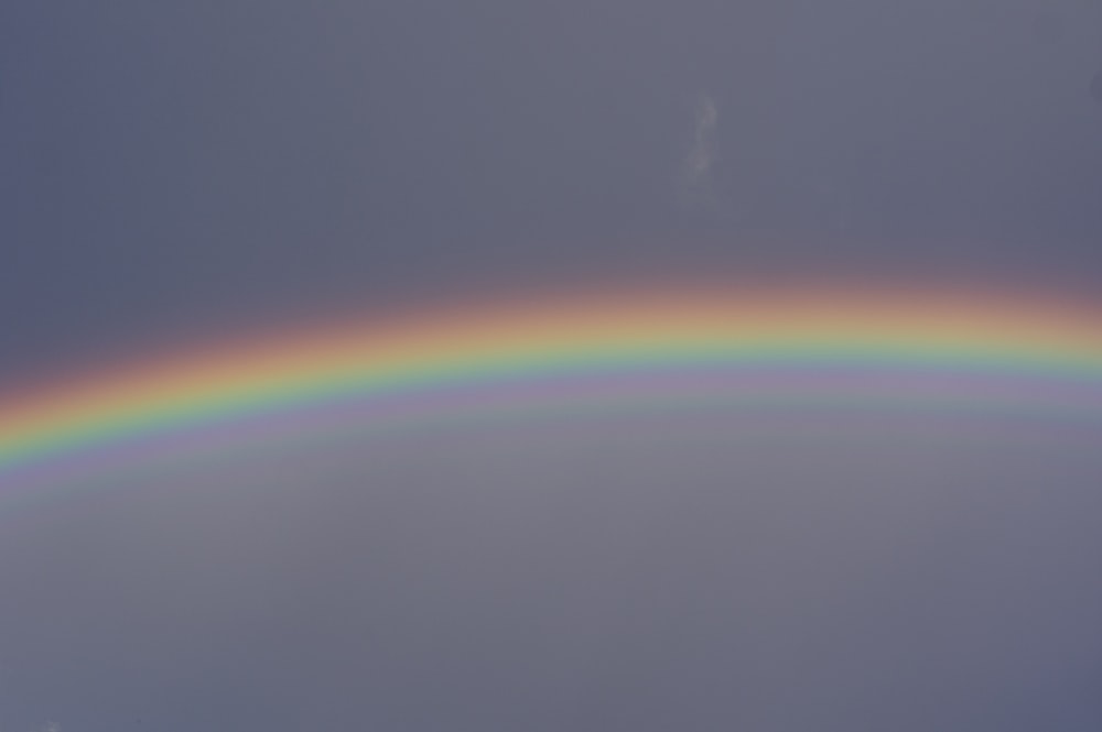 a rainbow appears to be in the sky