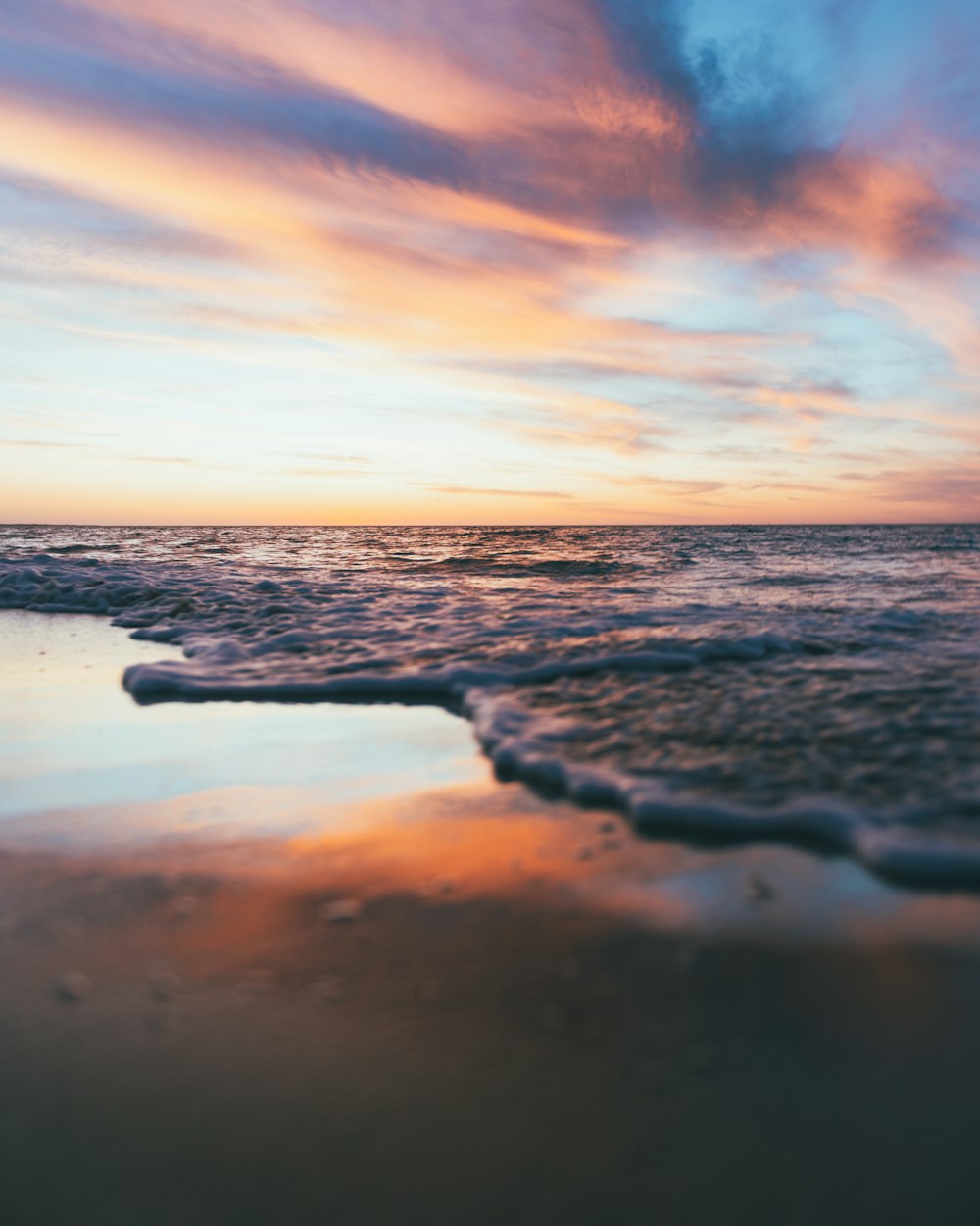 a beach that has some water in it