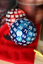 A close-up of dice showing various outcomes.