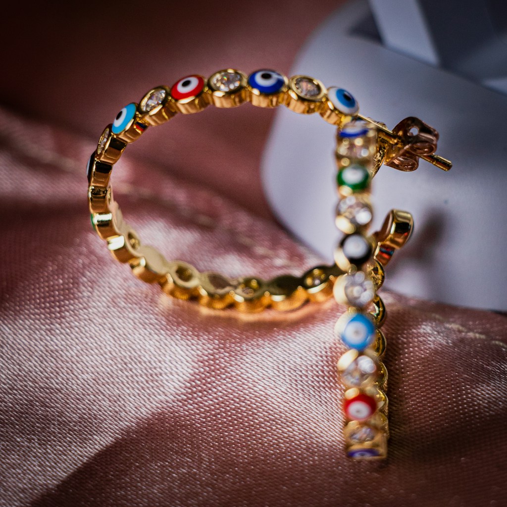 Luz Hammered Hoops
