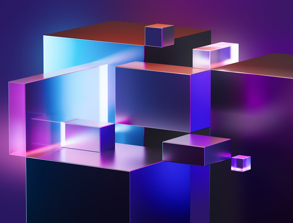 Gruppo di cubi presenti su una tabella