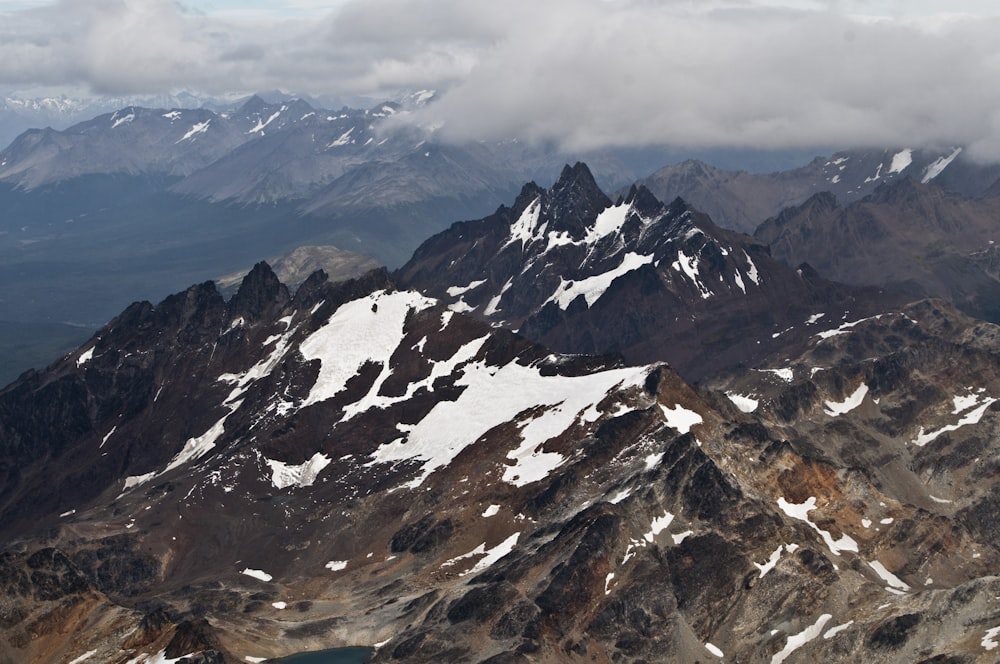 a group of mountains with snow on them