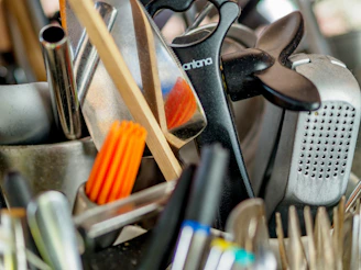 A colorful arrangement of kitchen gadgets neatly packed in a combo box.