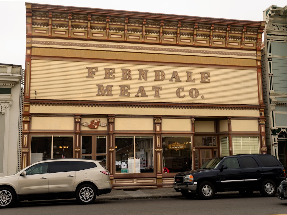 a restaurant called pendrae meat co on a city street