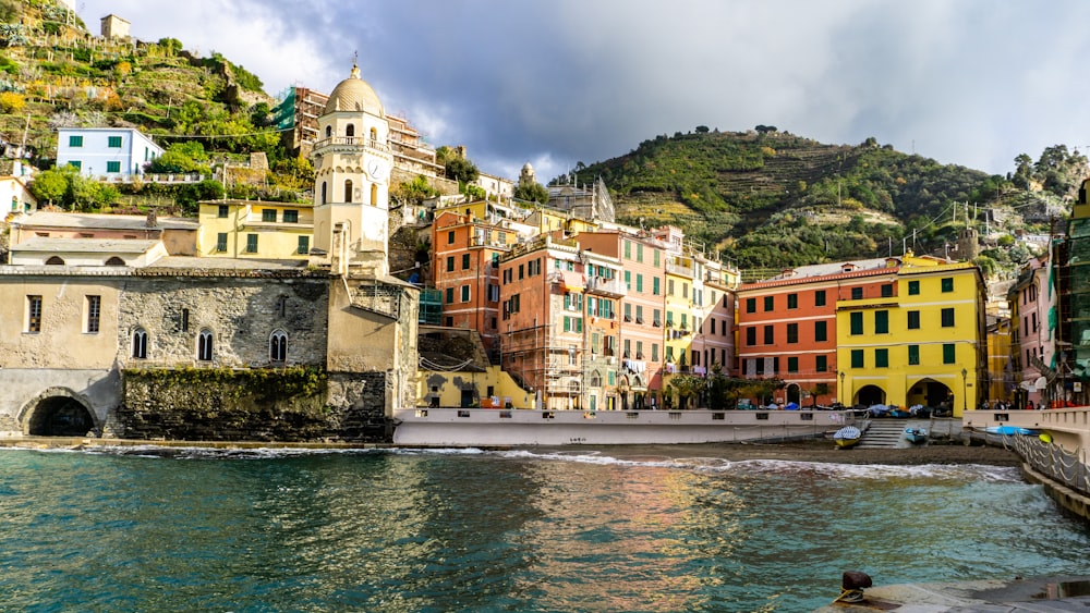 a body of water with a bunch of buildings on it