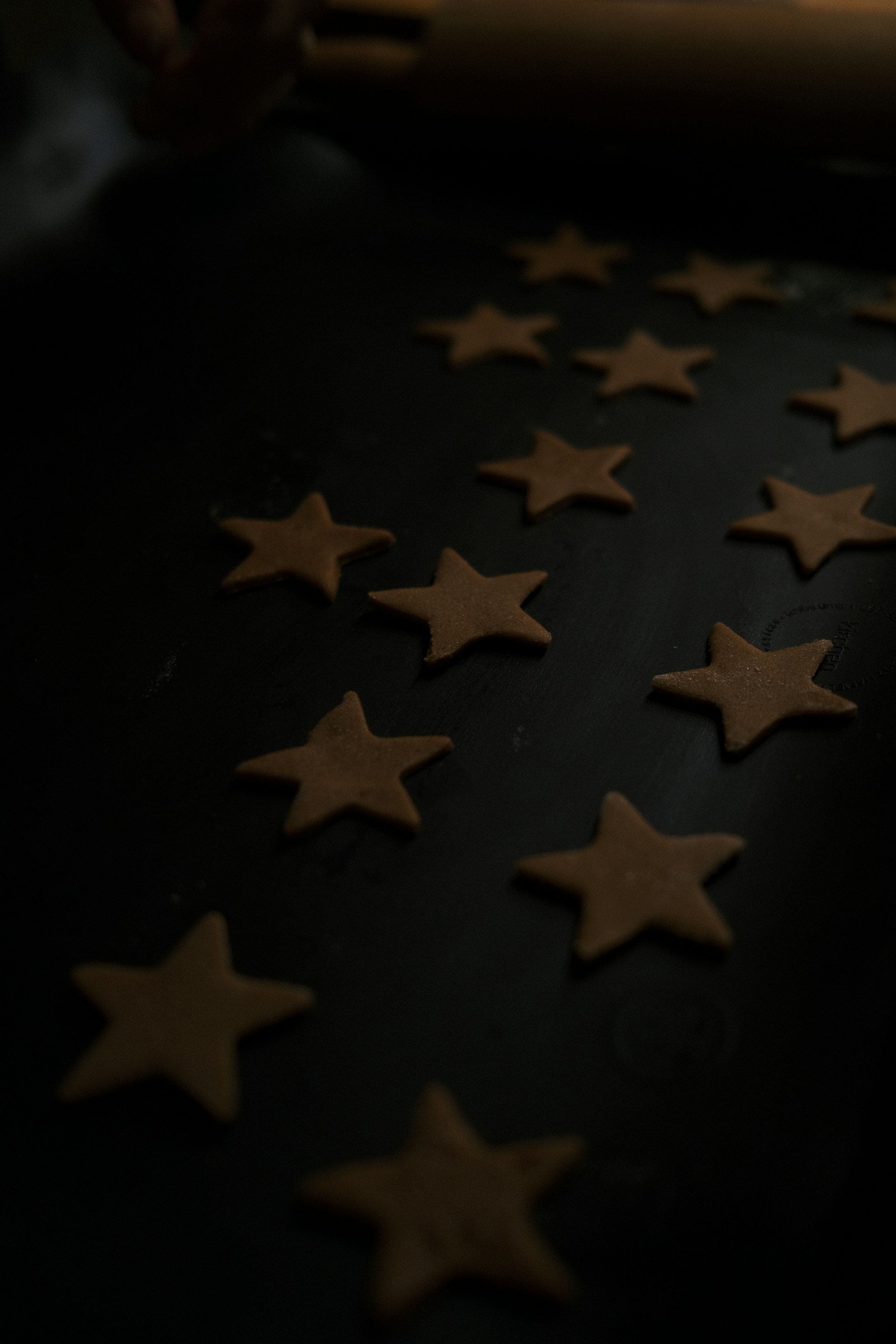a close up of a cake with stars on it