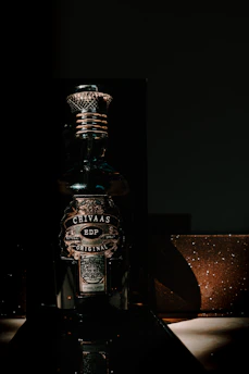 Elegant supplement bottles featuring bespoke labels and packaging designs on display.