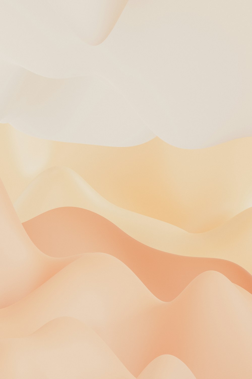 a desert scene with a white and orange background