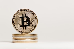 A close-up of bitcoin coins displayed elegantly.