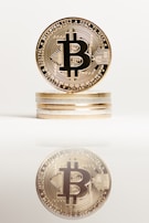 A clean, uncluttered shot of a digital Bitcoin symbol next to the price.