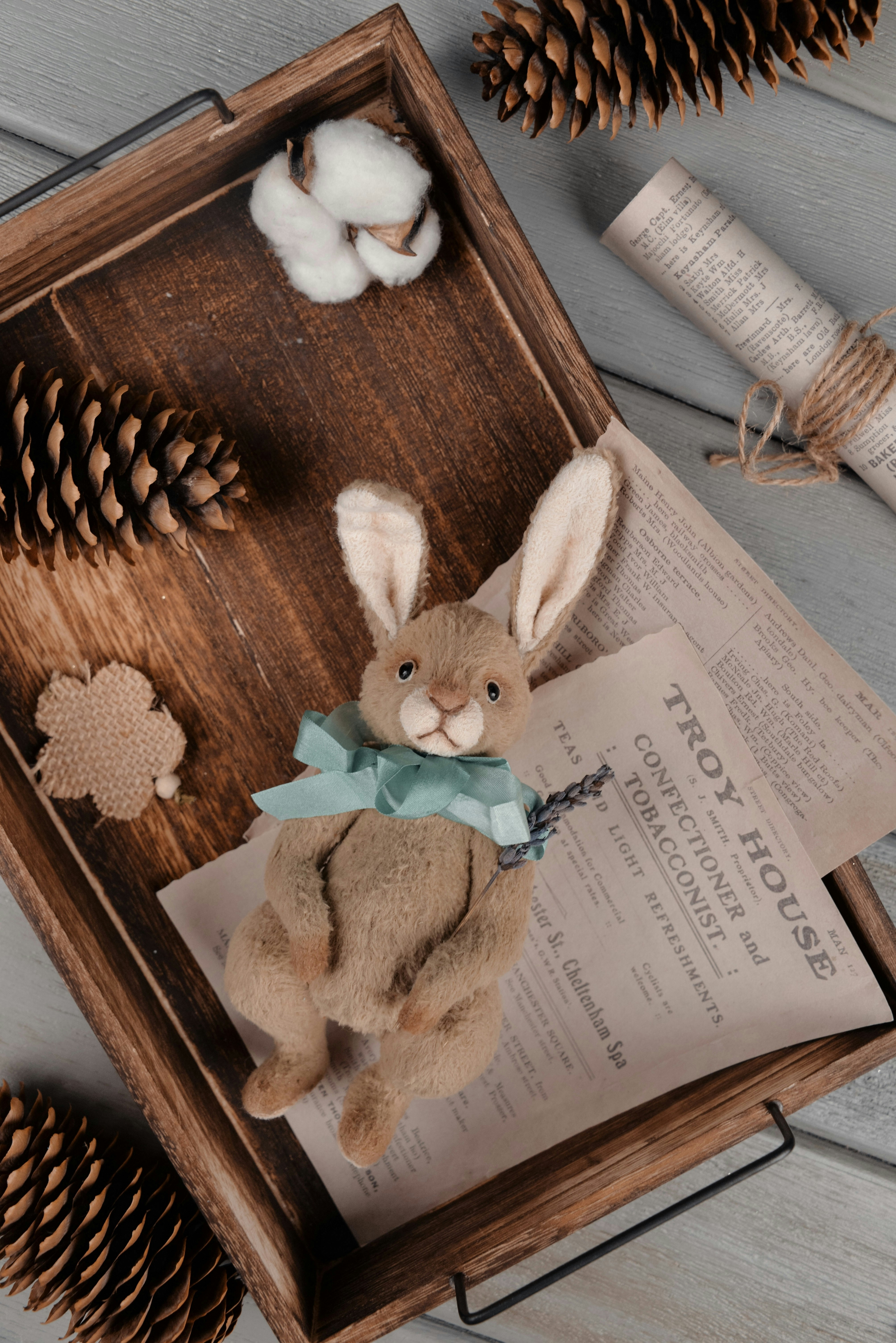 A stuffed rabbit sitting on top of an open book photo – Free Hardwood ...
