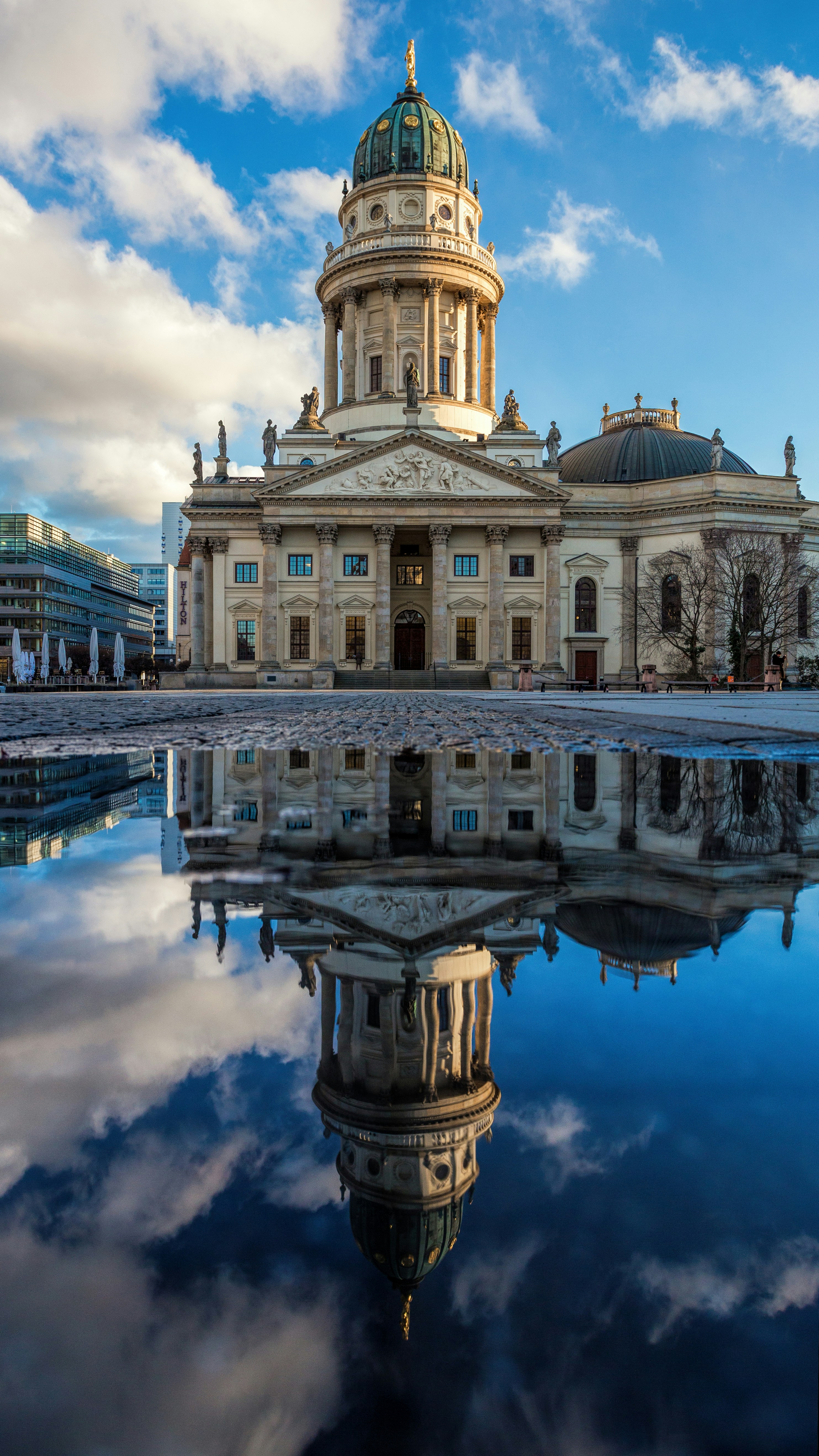 a large building with a dome on top of it