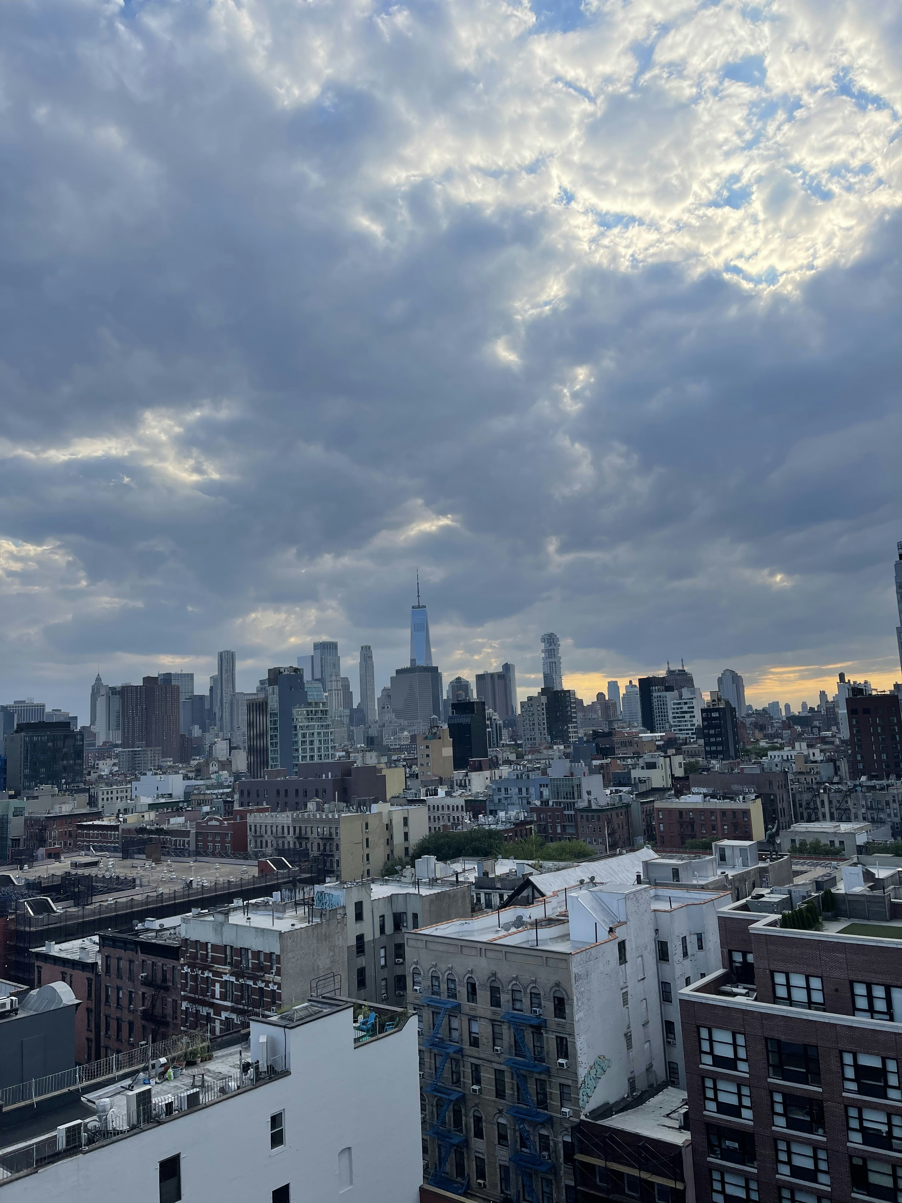 a view of a city from a high rise